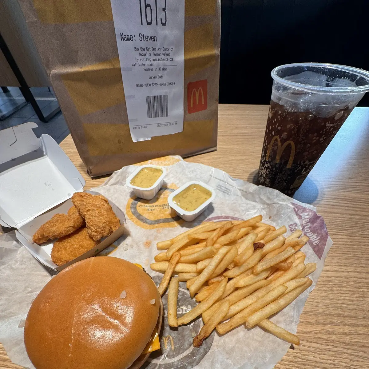 Double Cheeseburger with Fries