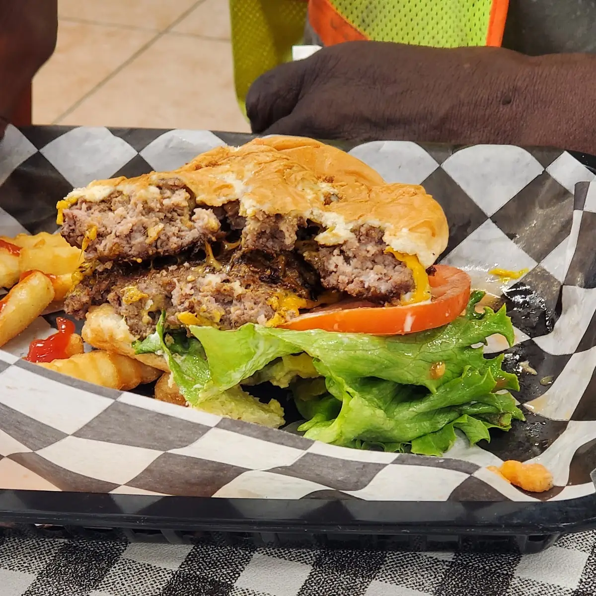 Double Cheeseburger and Fries