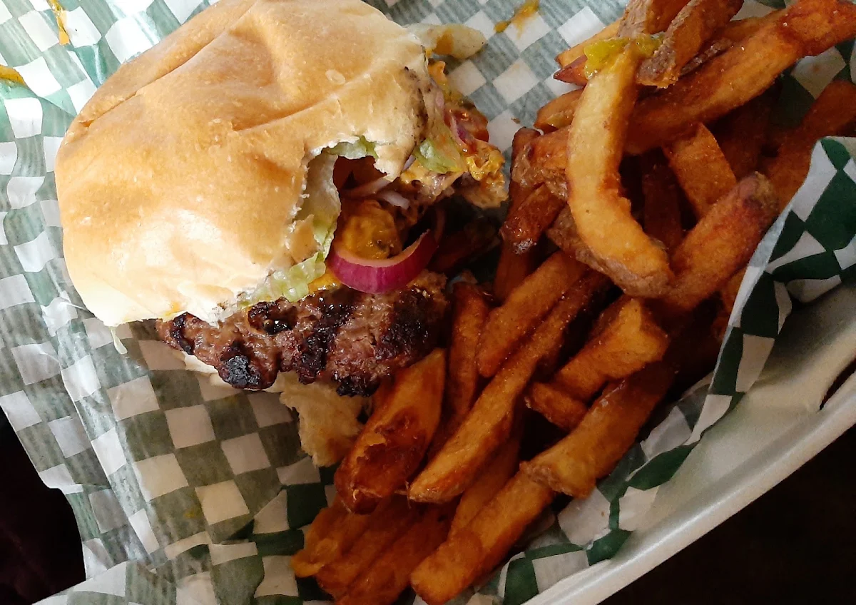 Ollee's Cheese Burger and Unsalted Fries