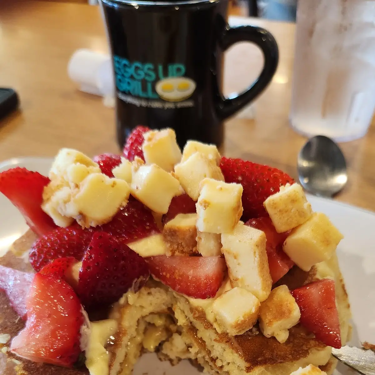 Strawberry Cheesecake Pancakes