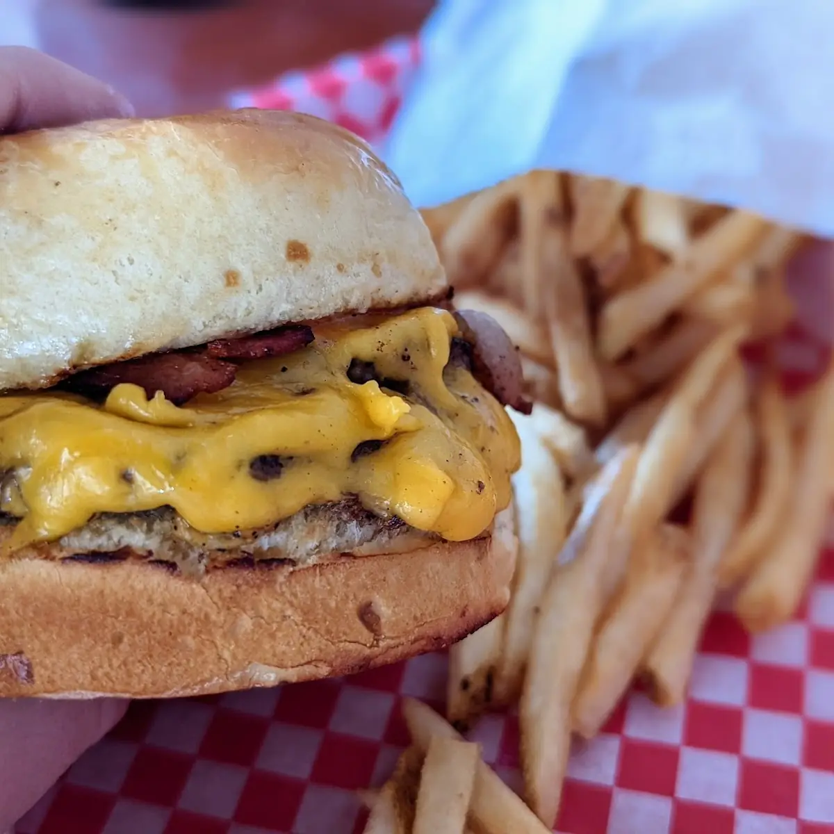 Bacon Cheeseburger and Fries
