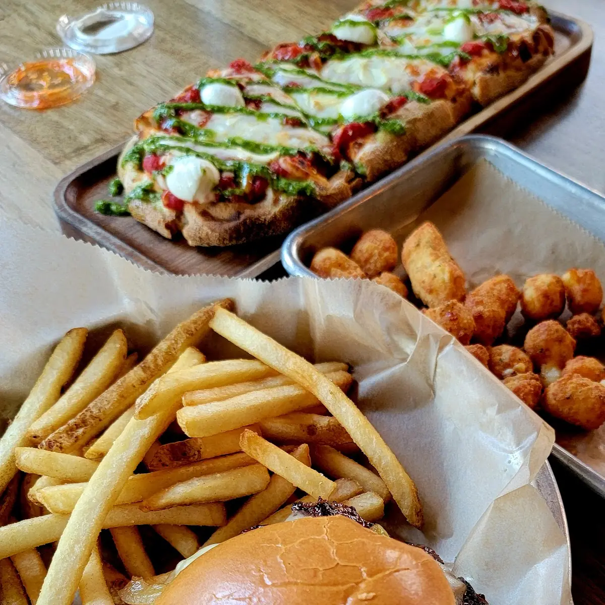 Brat Burger and Fries
