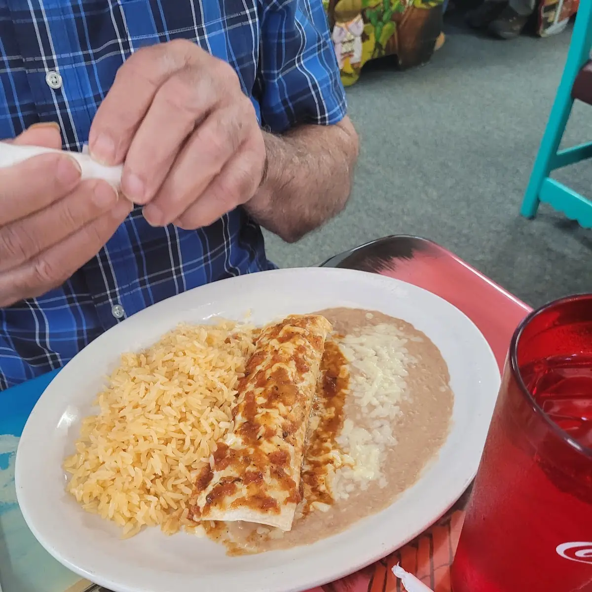 Enchilada with Rice & Beans