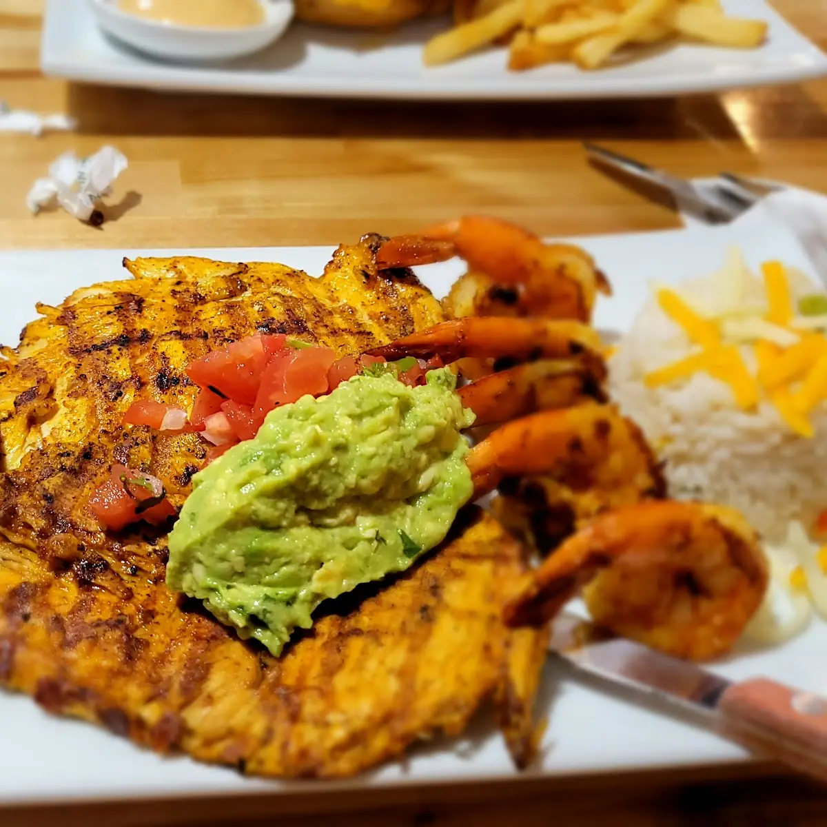 Grilled Chicken Breast and Shrimp