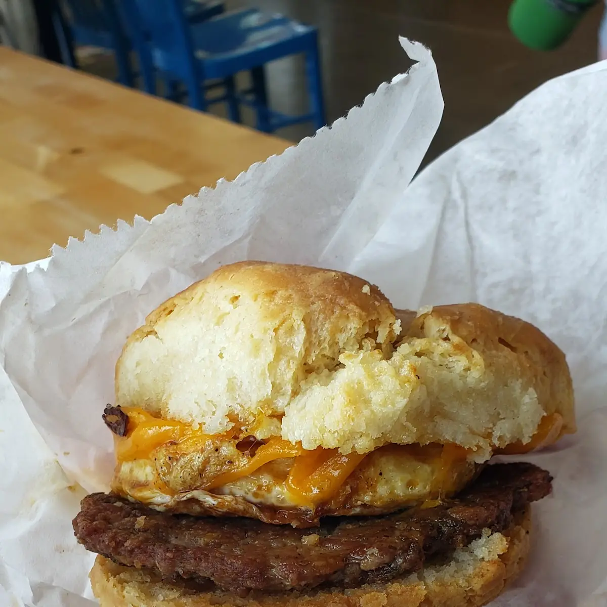Sausage Egg and Cheese Biscuit