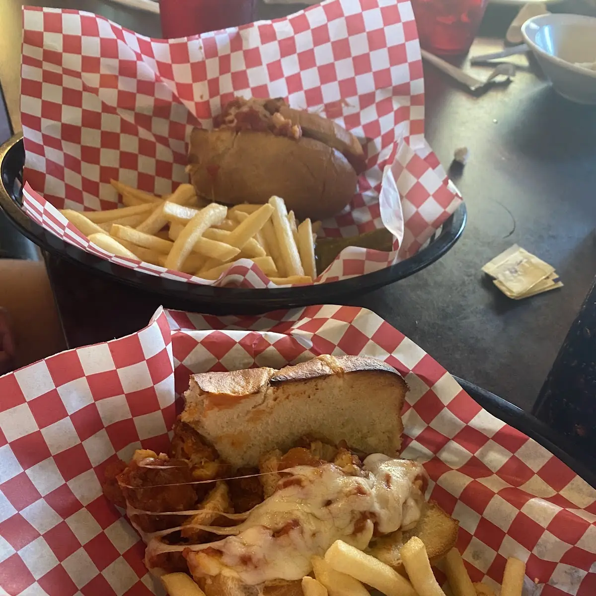 Chicken Parmigiana Sandwich with Fries