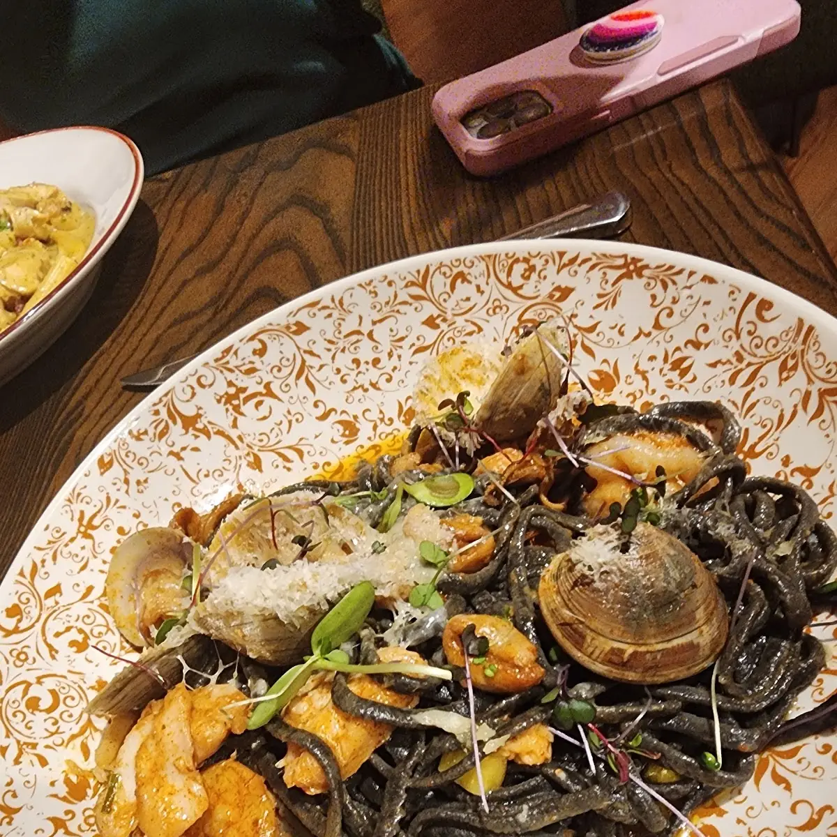 Squid Ink Pasta with Shrimp