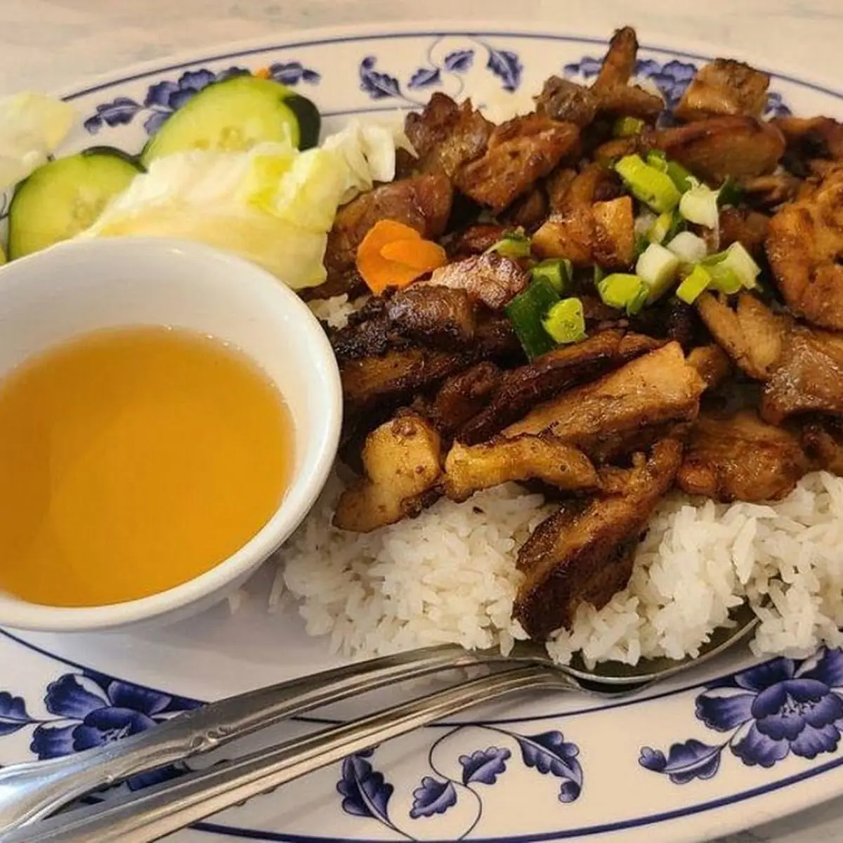 Pork Chop with Broken Rice