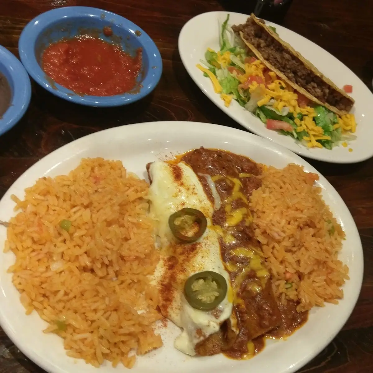 Chicken Enchilada with Rice and Vegetables