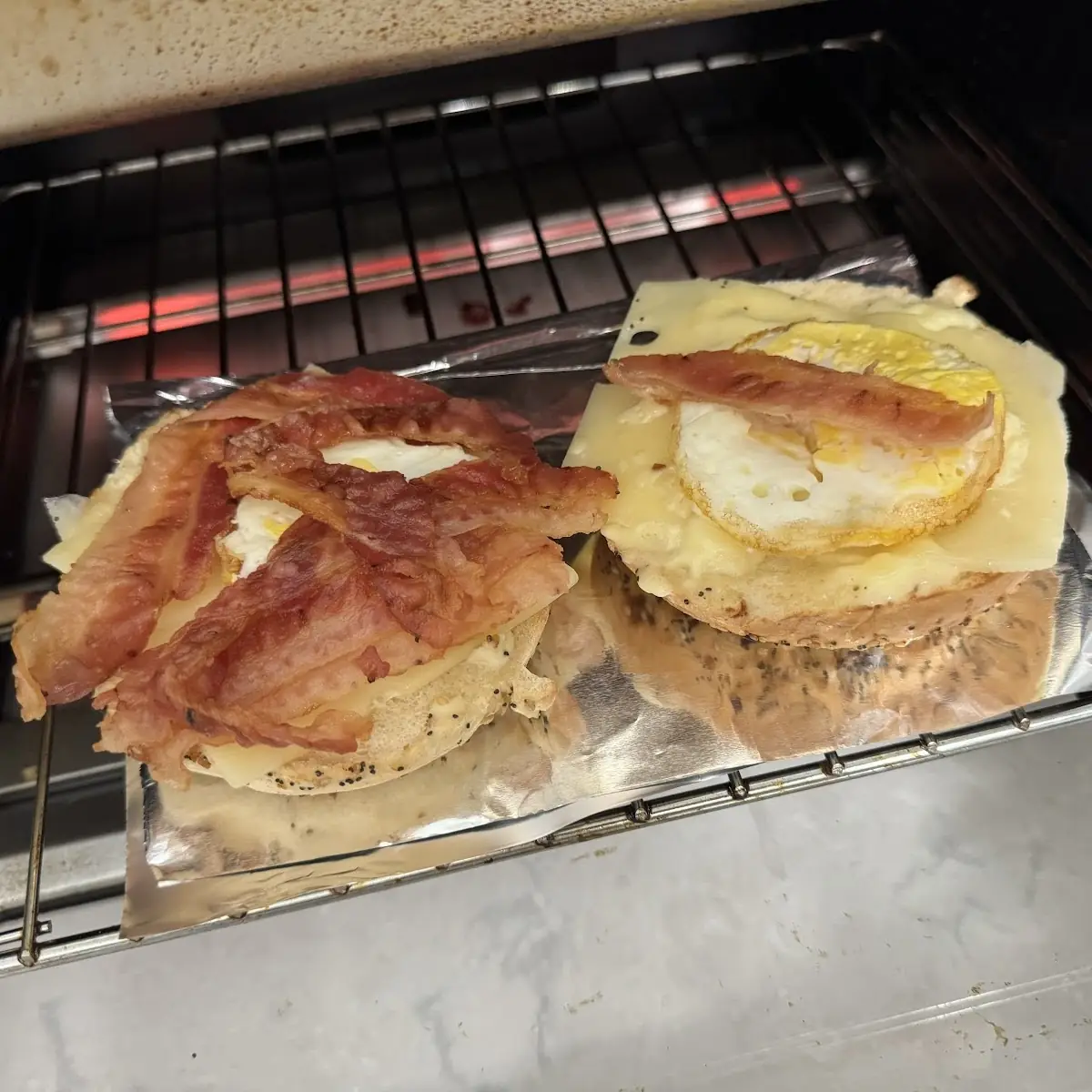 Bacon Egg and Cheese Bagel Sandwich