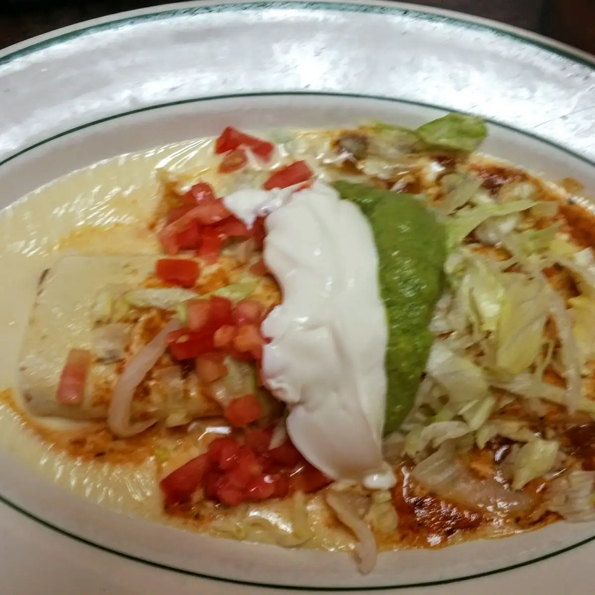 One Chile Relleno One Tostada and One Taco