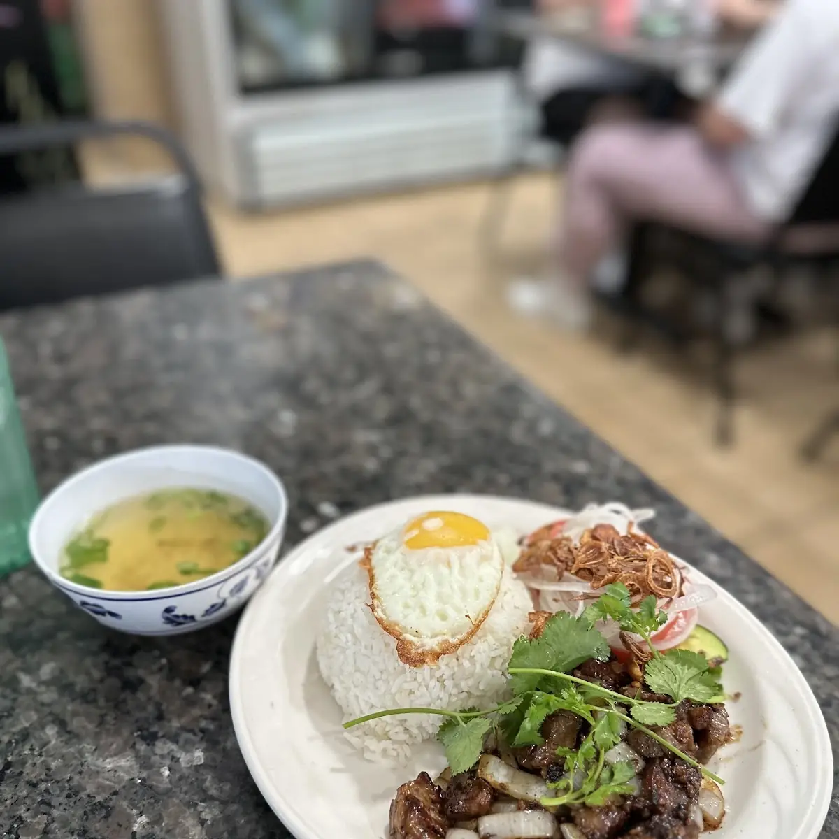 White Rice with Grilled Pork & Egg