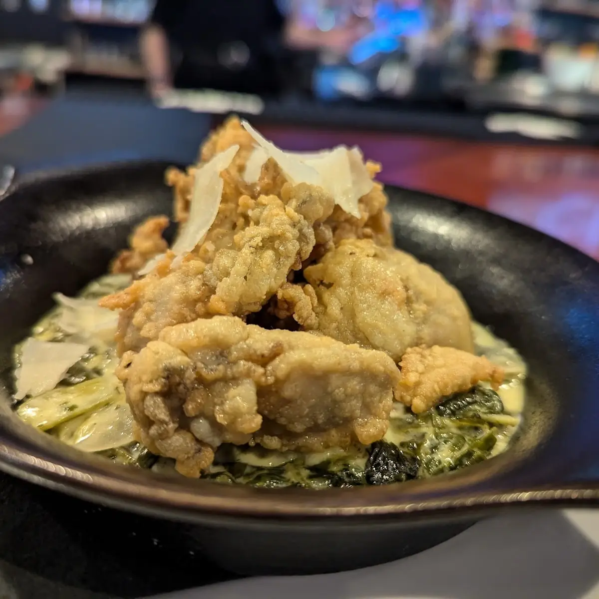 Fried Oysters Rockefeller