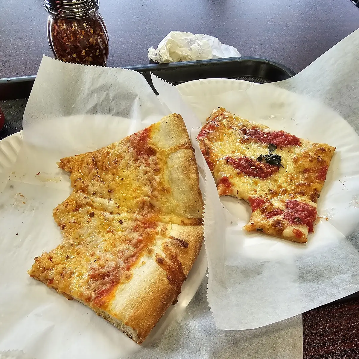 Plain Cheese and Grandma Slice