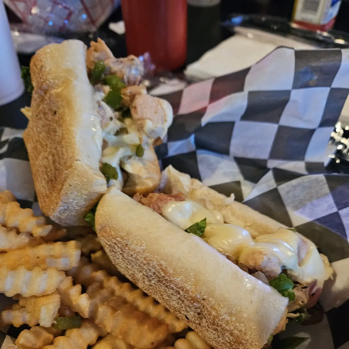 Chicken Philly Cheese Steak Sandwich