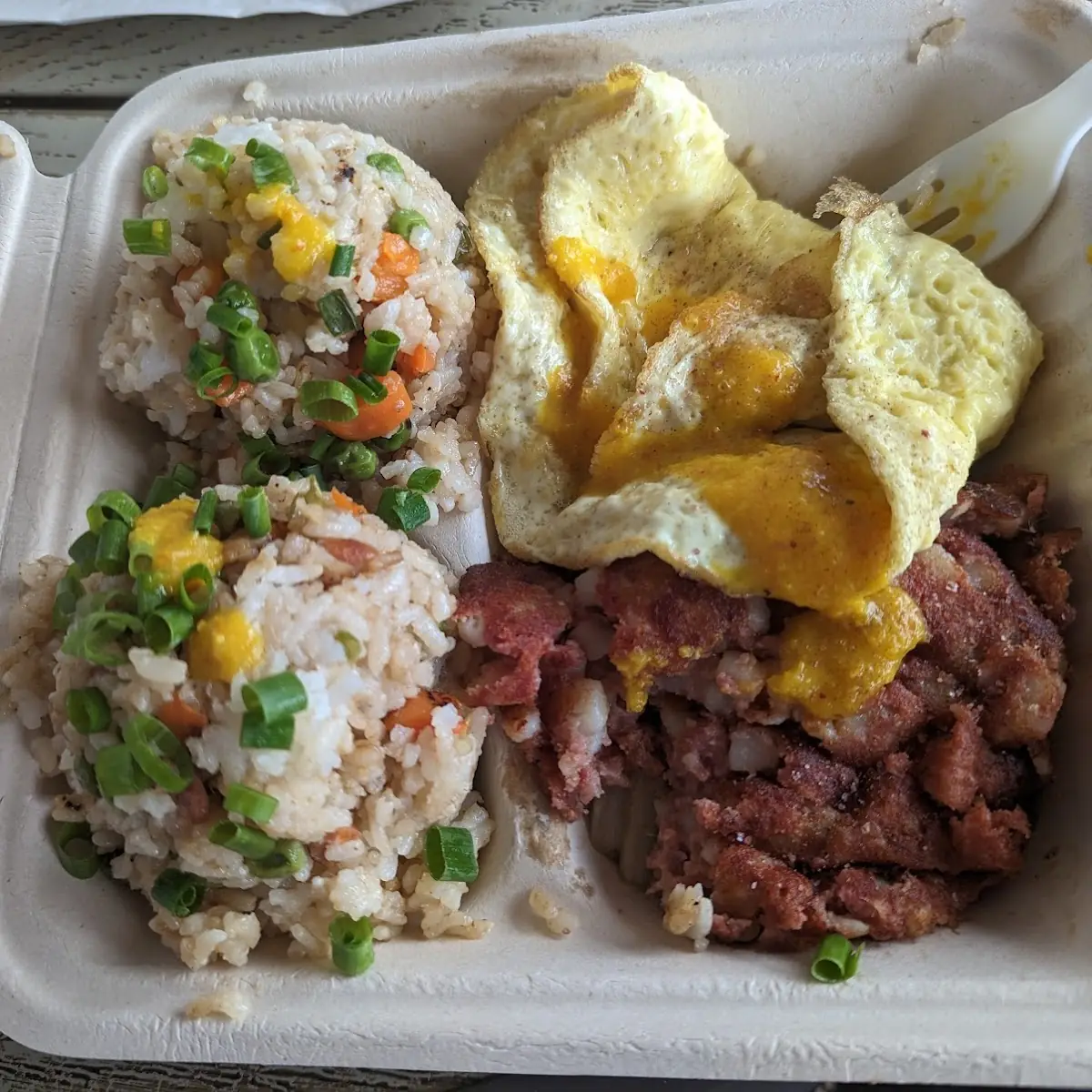 Corned Beef Hash with Fried Rice