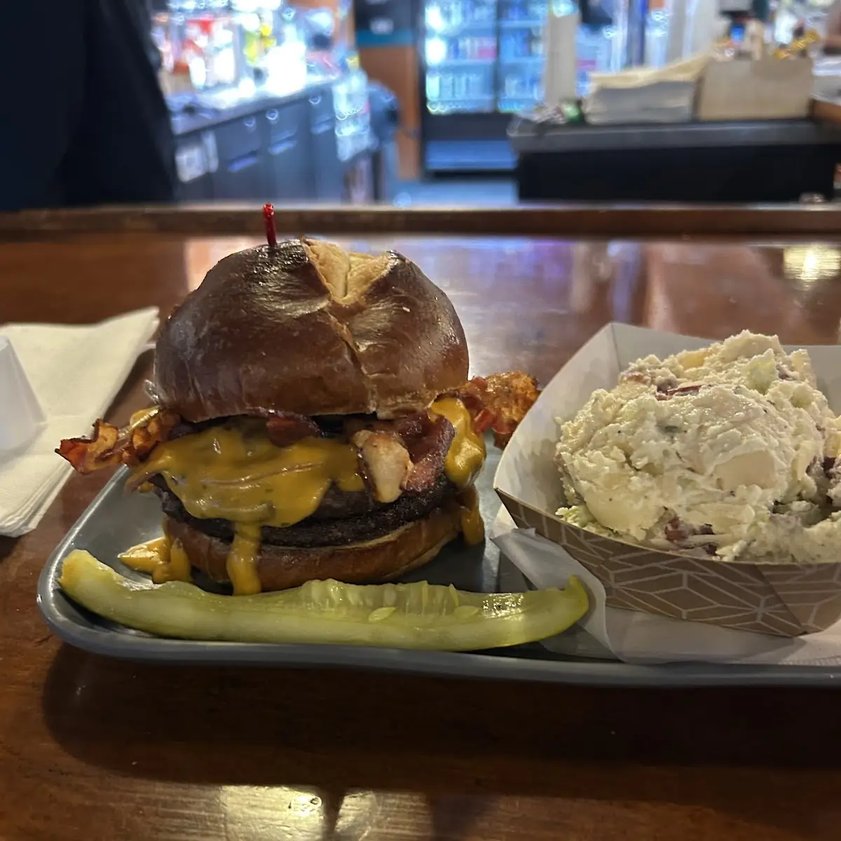 Beer Cheese Smash Burger