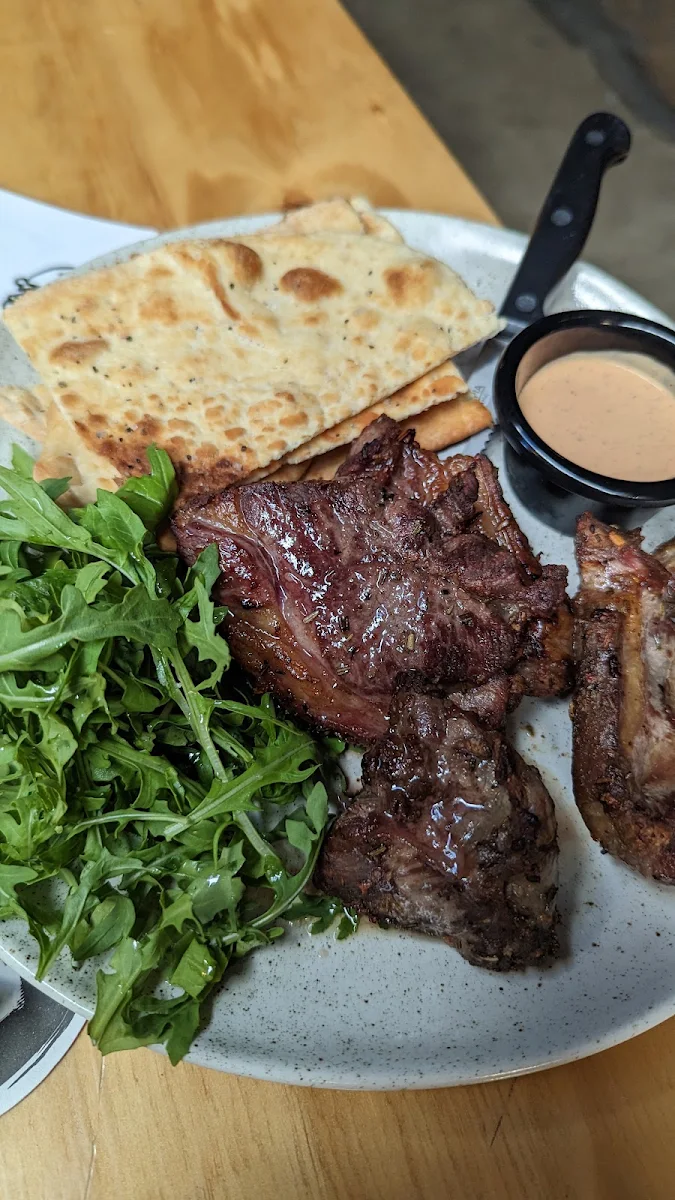 Lamb Flat Bread, Thirsty Crow Brewery