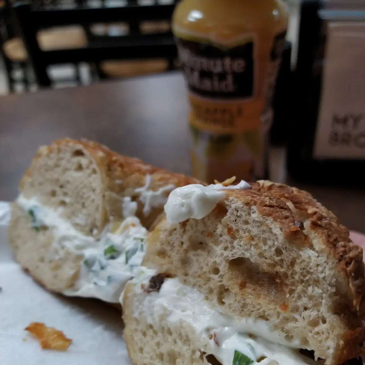 Asiago Bagel with Scallion Cream Cheese
