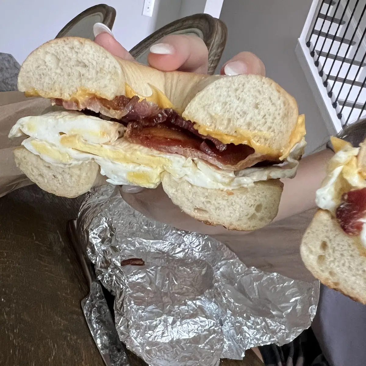 Plain Bagel with Bacon Egg and Cheese