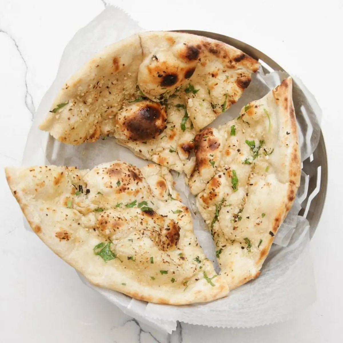 Garlic Naan with Basmati Rice