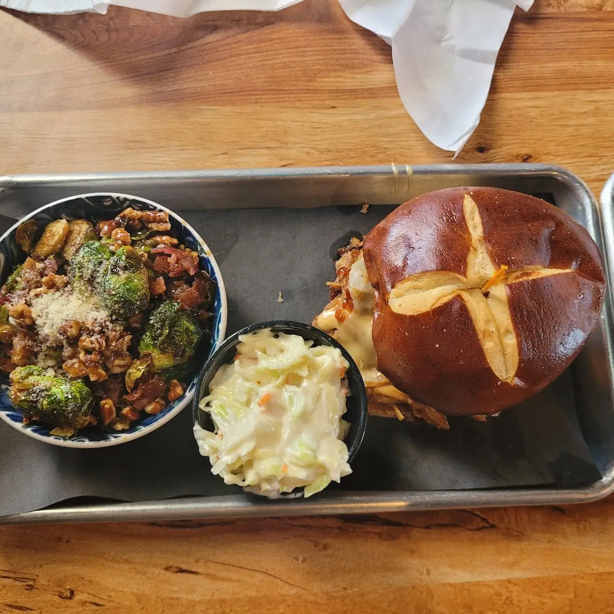 Pulled Pork Sandwich with Sprouts