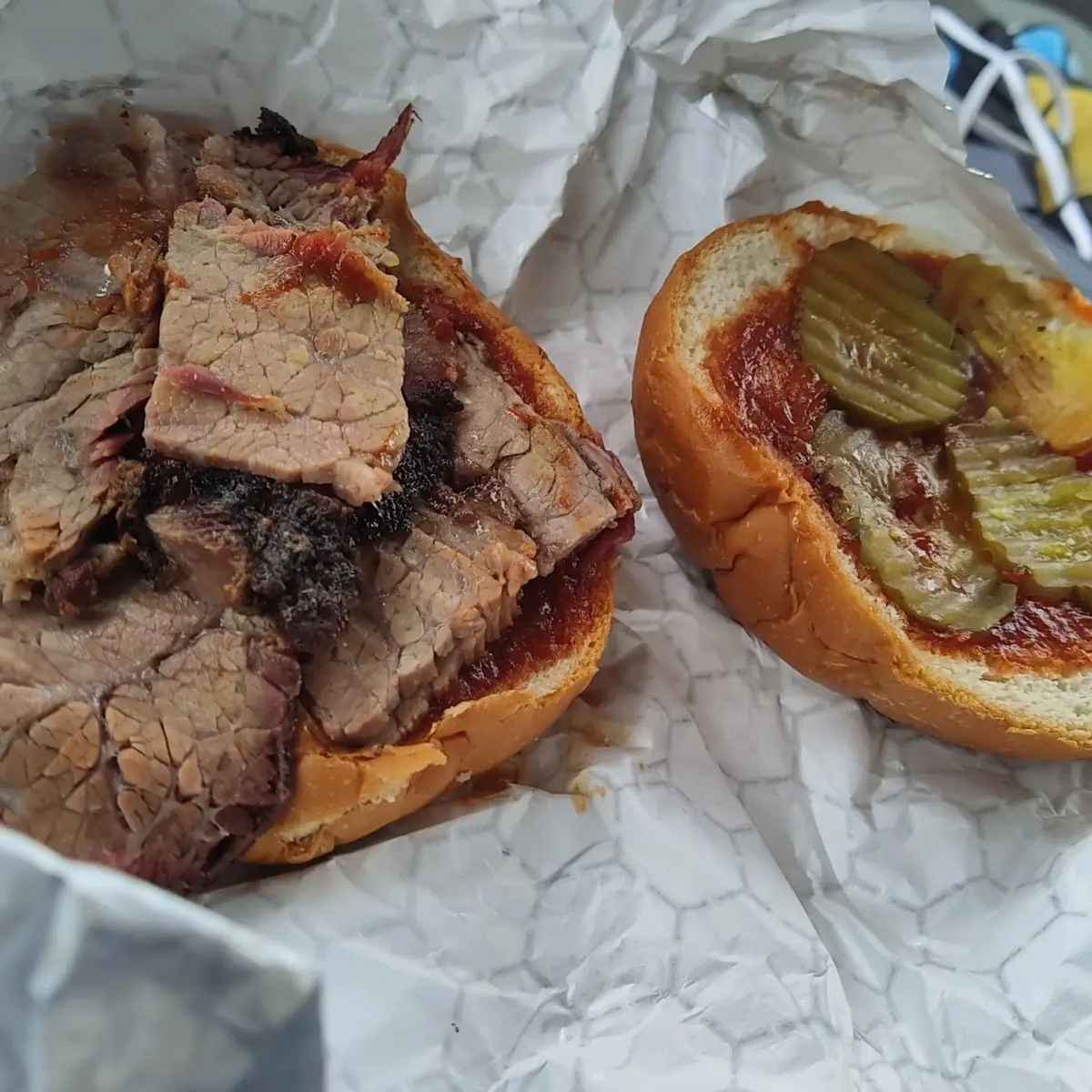 Sliced Brisket Sandwich