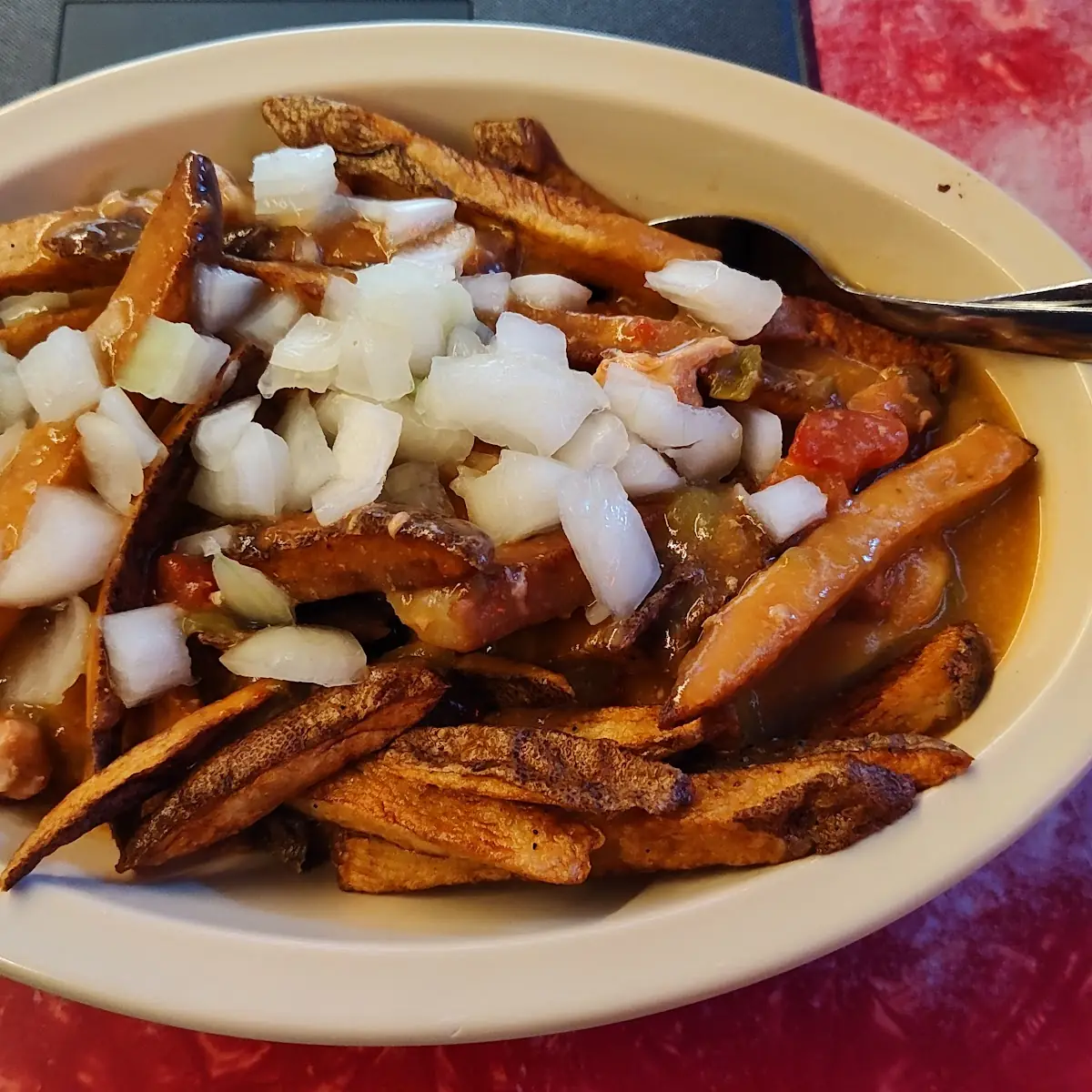 Chili Cheese Fries with Onions