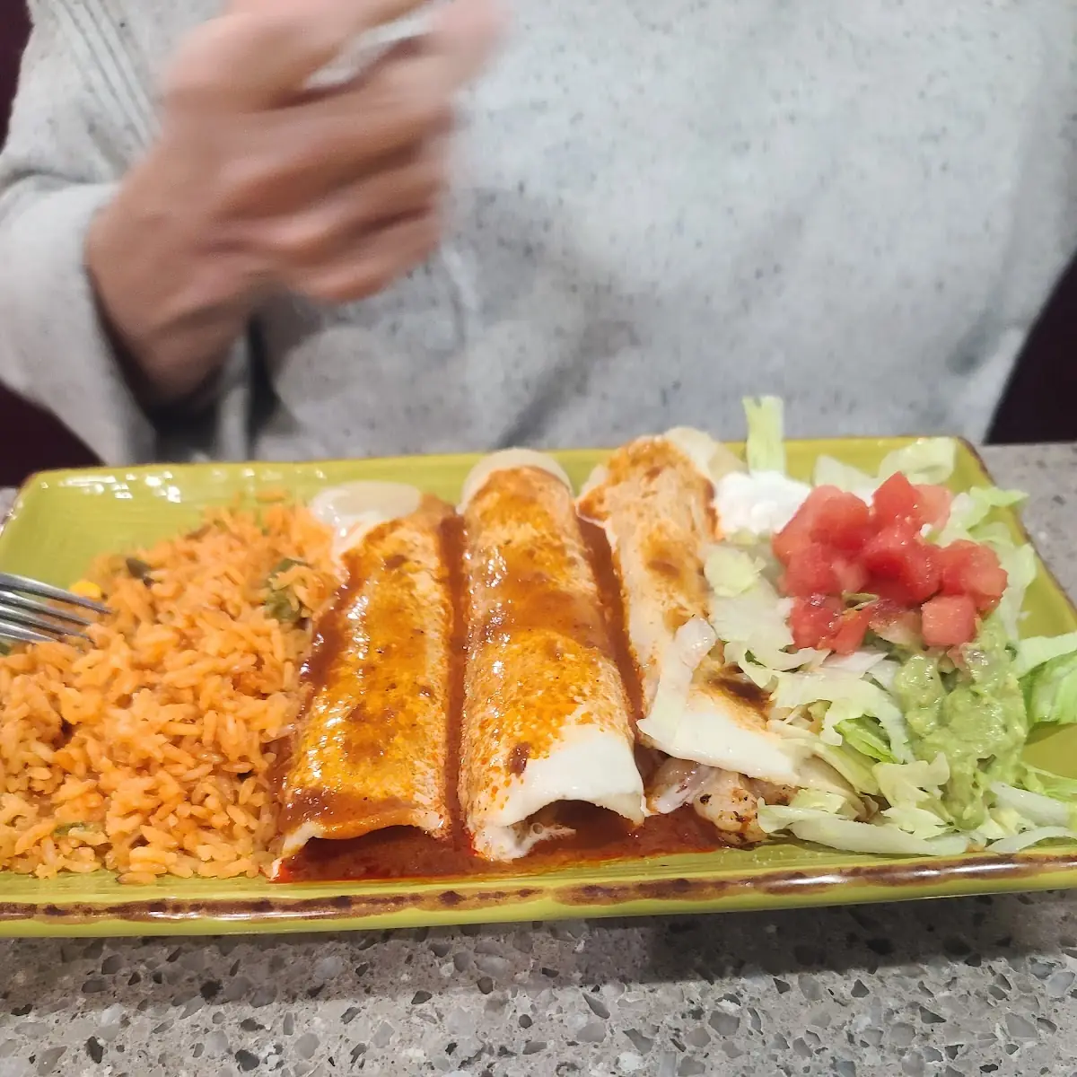Beef Burrito with Rice and Beans