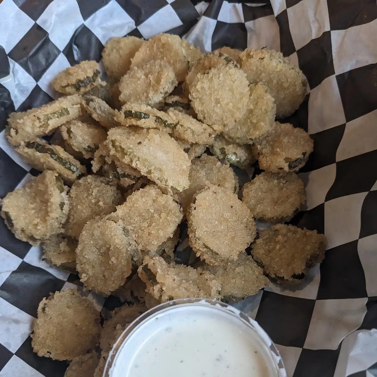Fried Pickles with Cajun Ranch Sauce