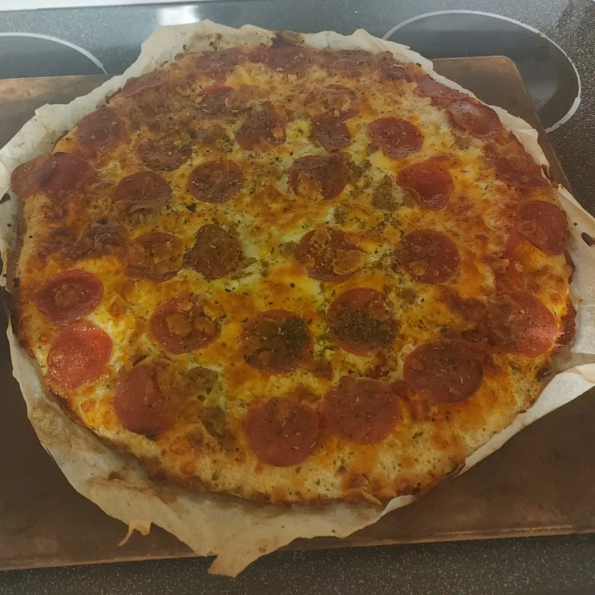 Sausage and Pepperoni Pizza