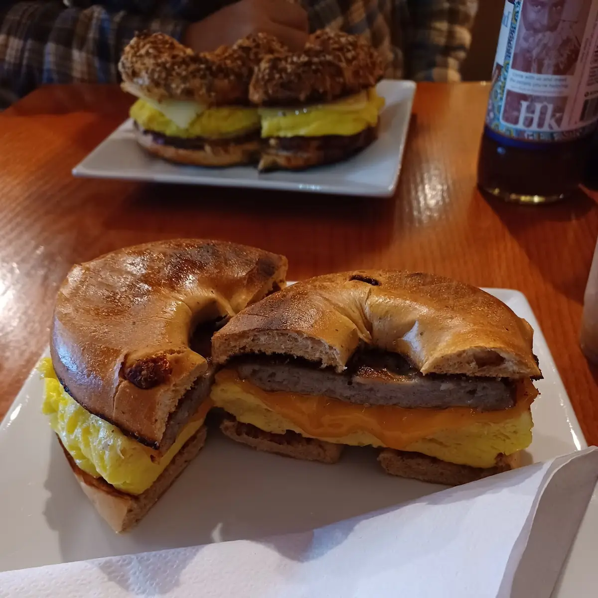 Sausage Egg and Cheese Bagel Sandwich