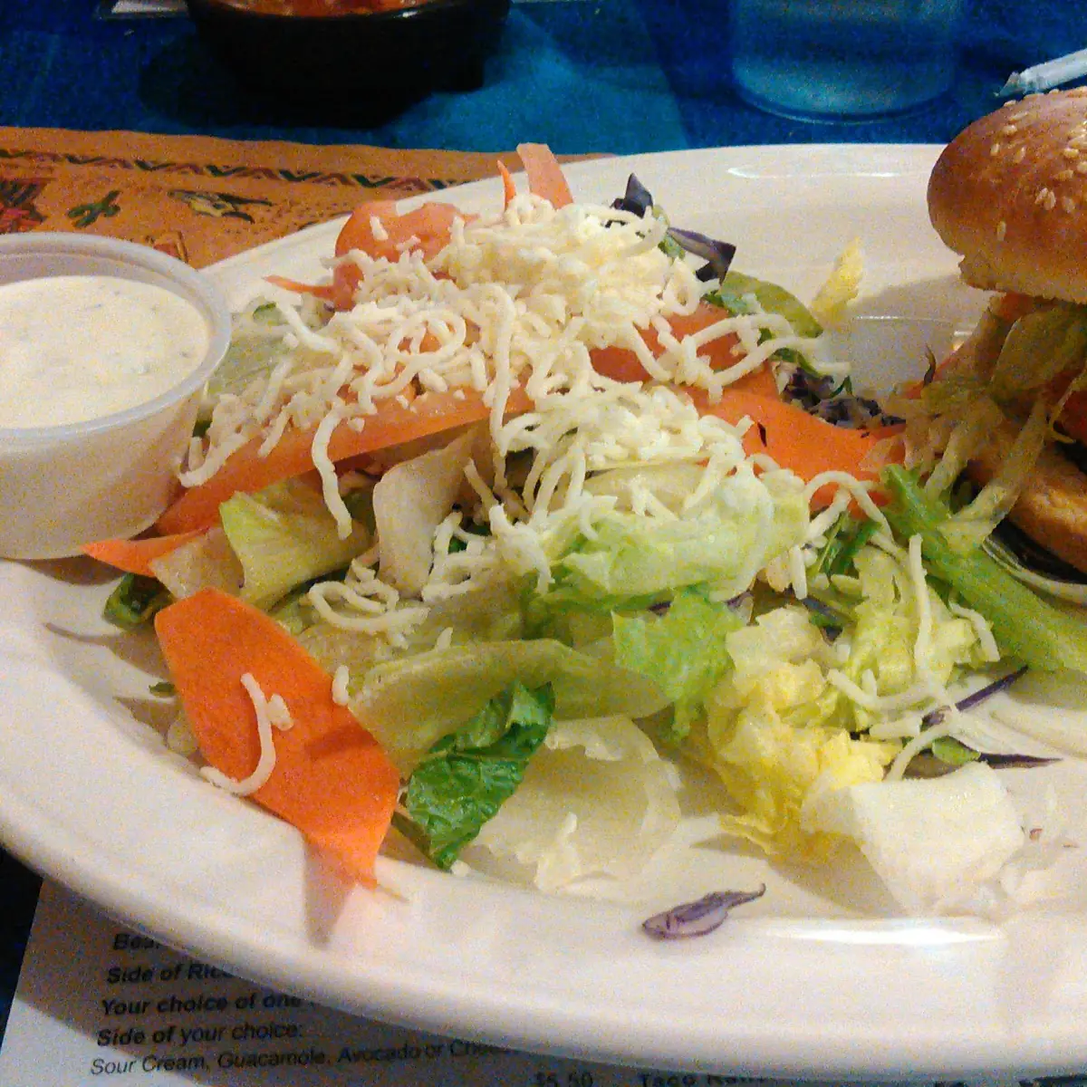 Hamburger and Salad