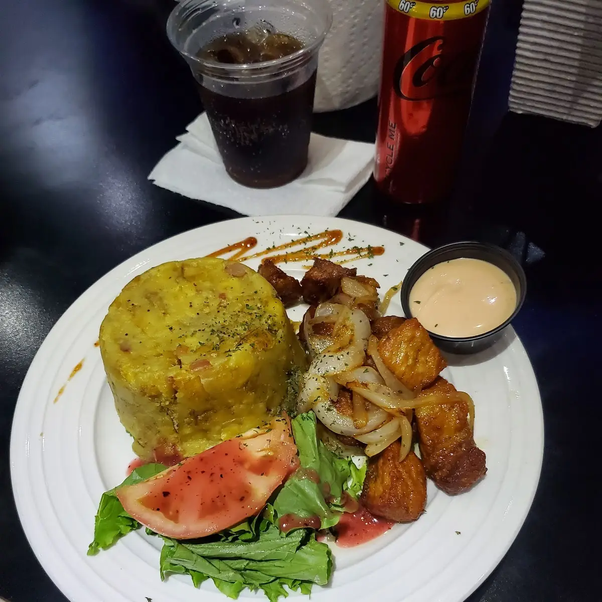 Mofongo Con Carne Frita