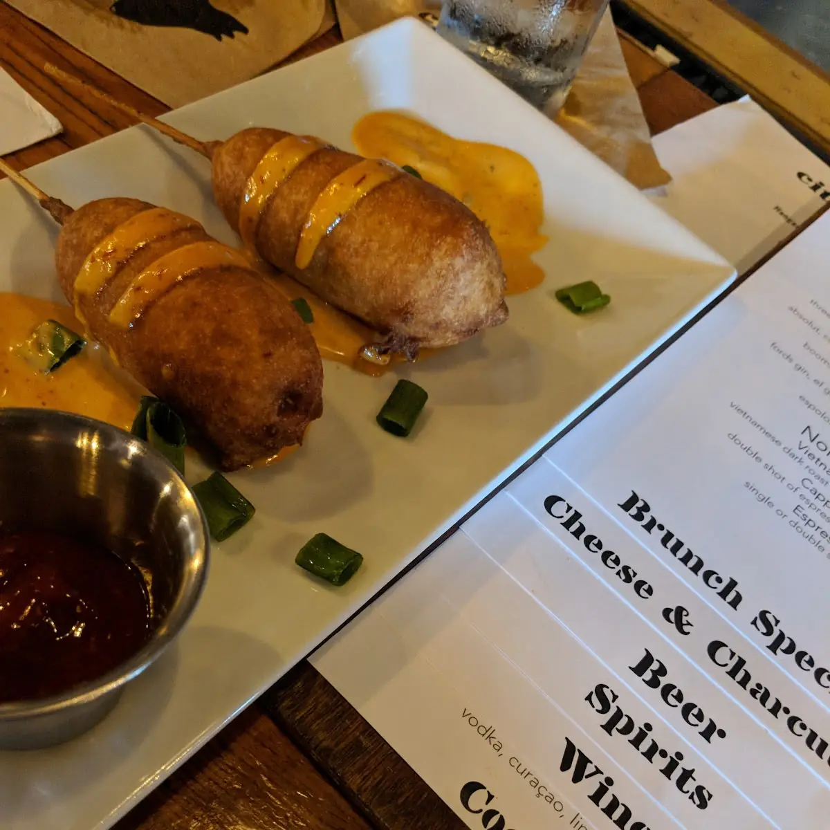 Pork Cheek Corn Dogs