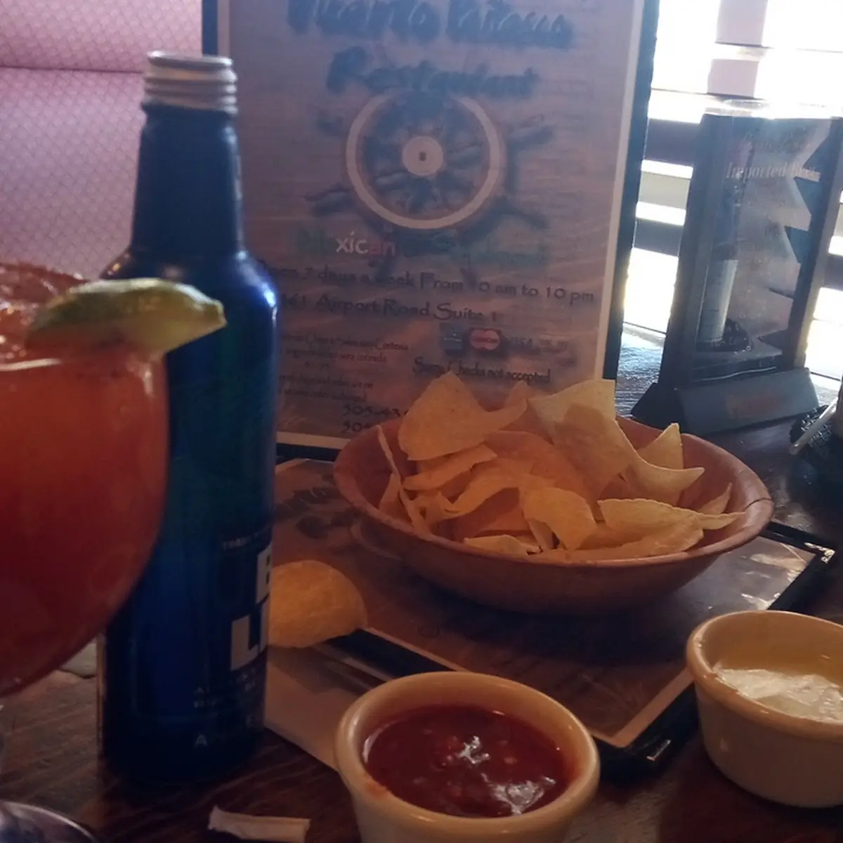 Michelada and the Complementary Chips Salsa