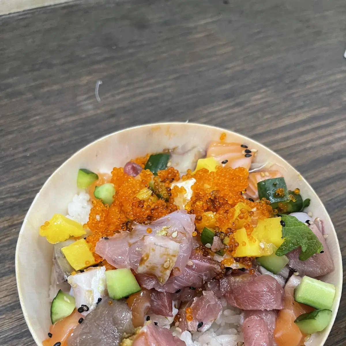 Rice Bowl with Raw Seafood Combo