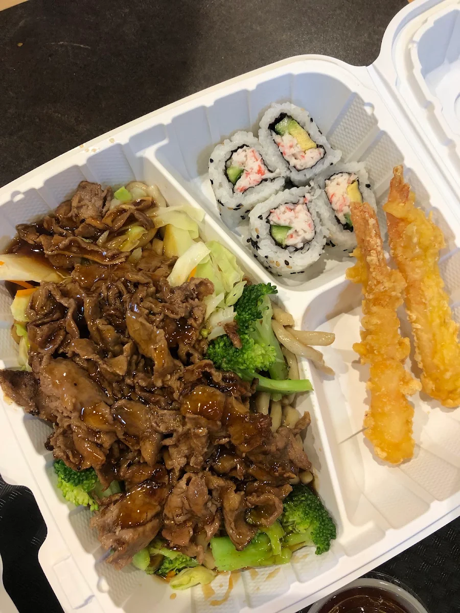 Shrimp Tempura and California Rolls