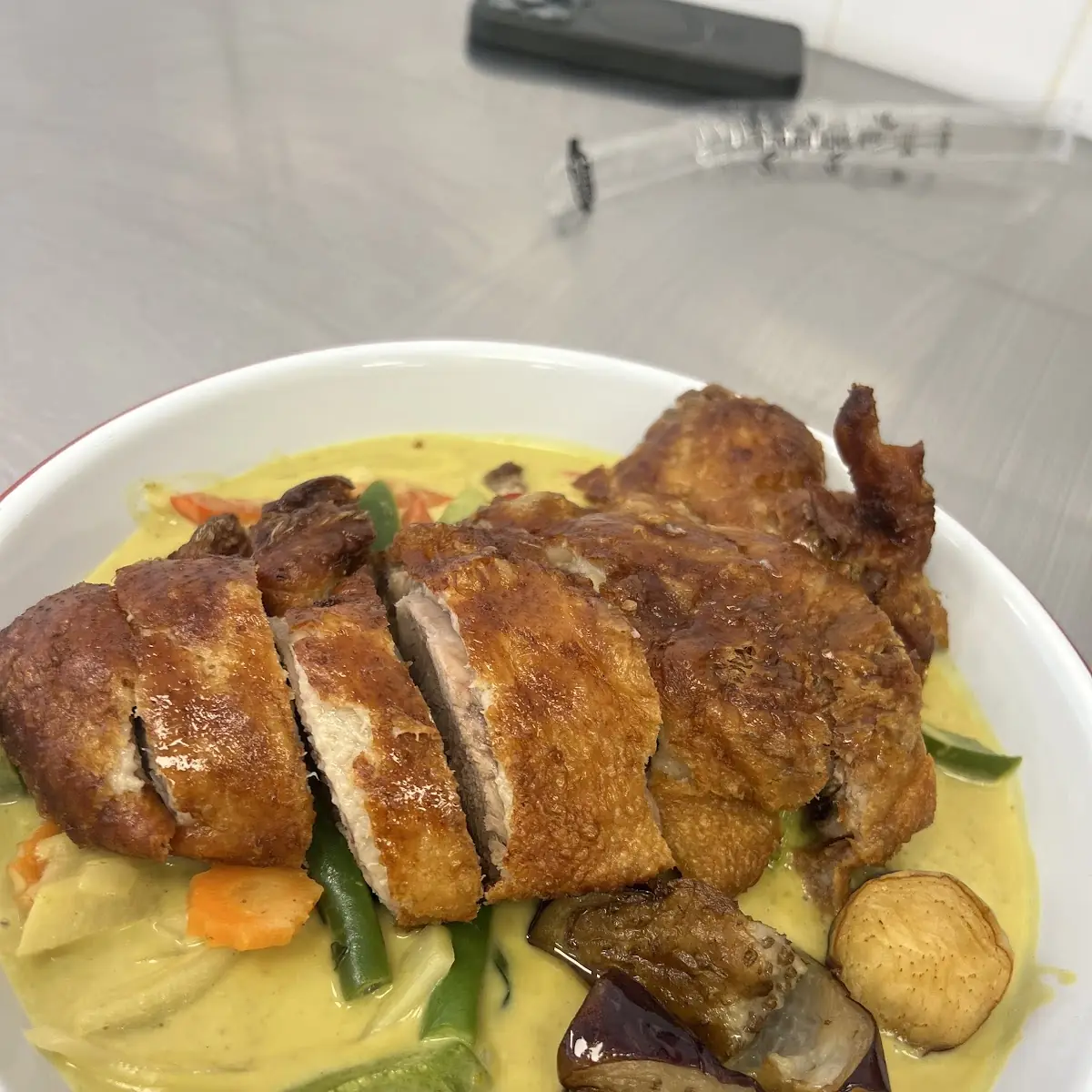 Crispy Duck with Green Curry