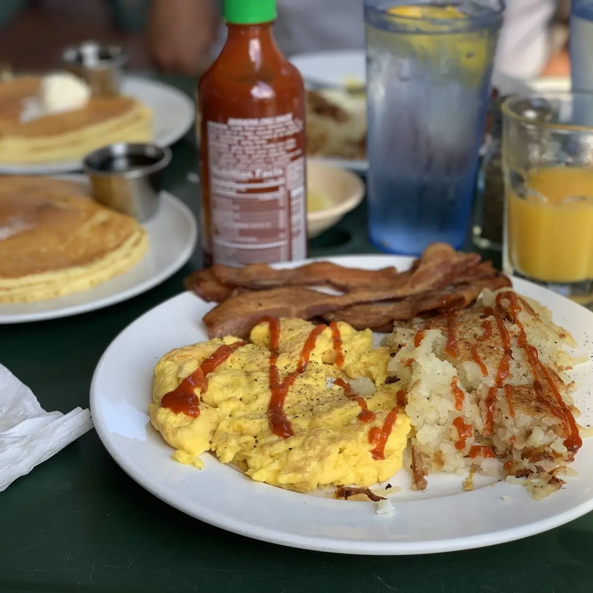 Scrambled Eggs Bacon Hash Browns