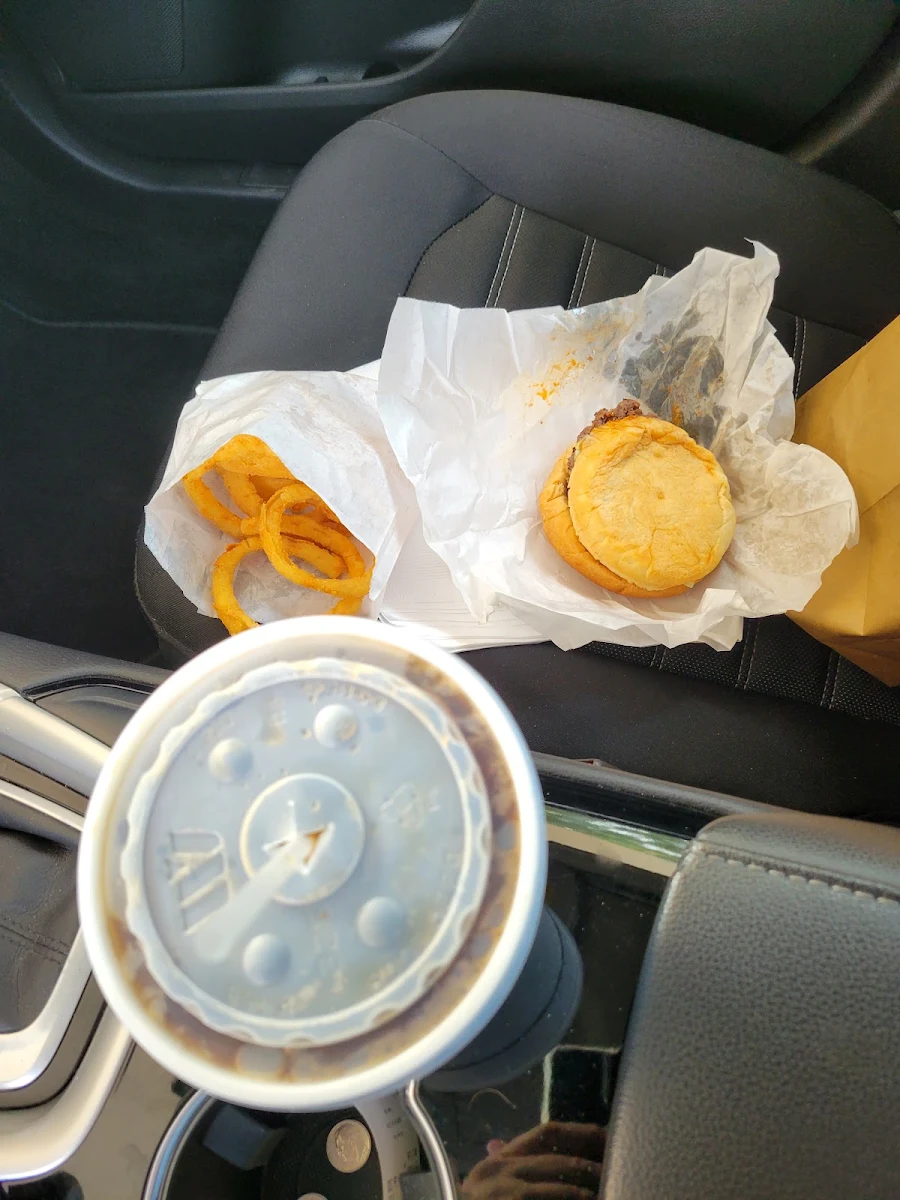 Spanish Burger and Onion Rings
