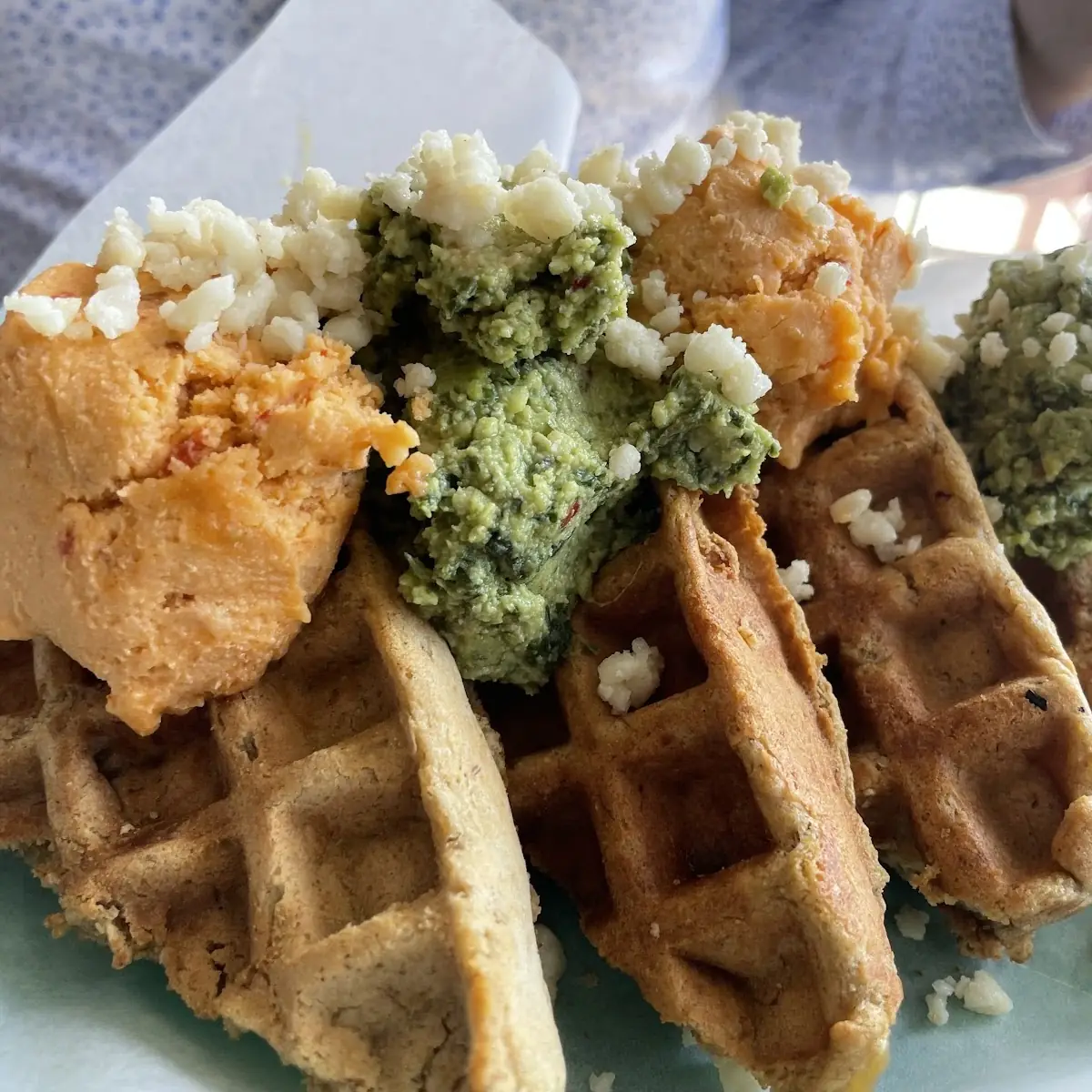 Mama Lucia's Savory Cornbread Waffle