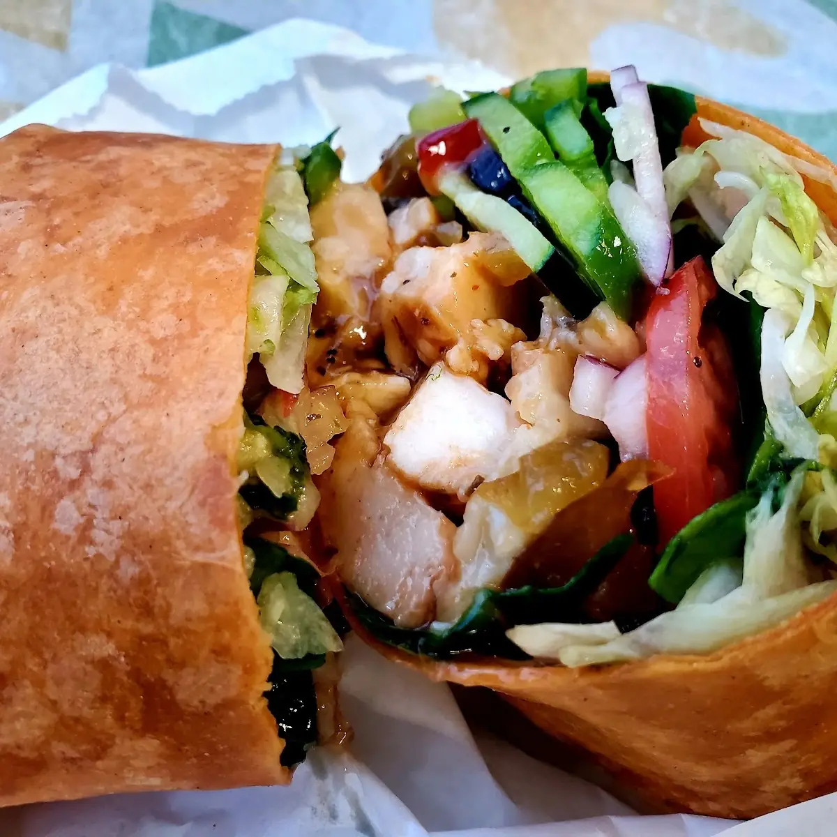 Sweet Onion Teriyaki Chicken Wrap