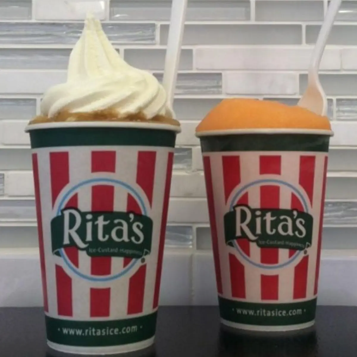 Vanilla Custard and Mango Ice