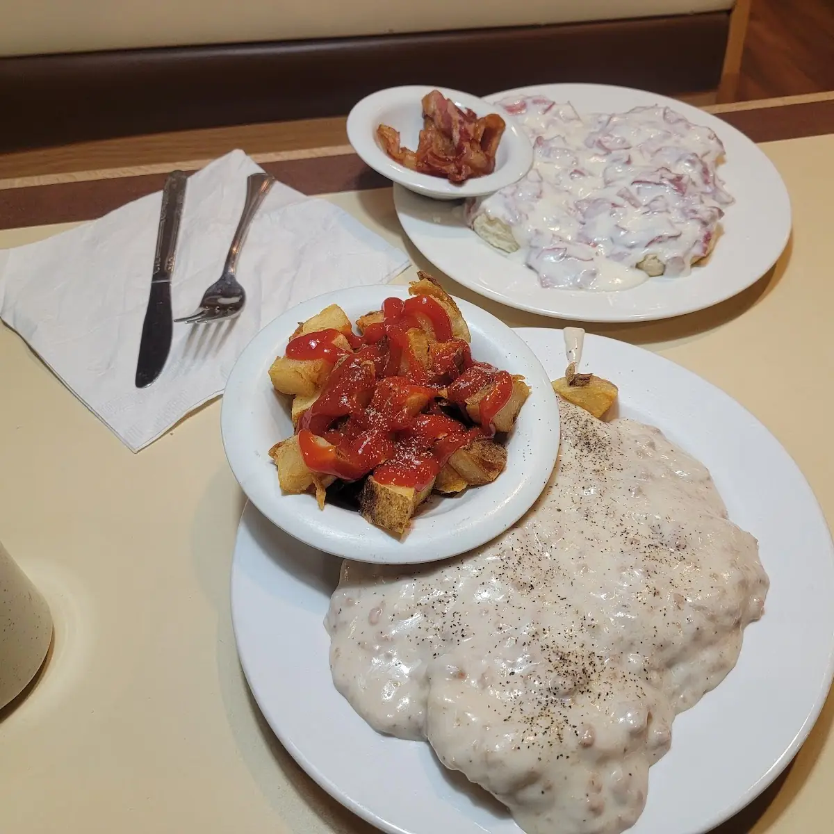 Sausage Gravy and Biscuit