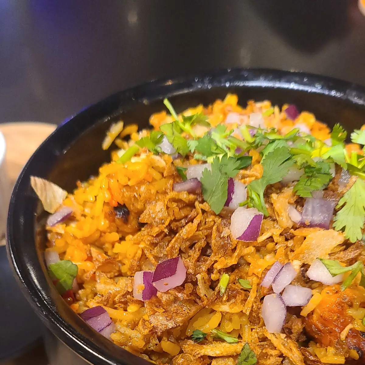 Biryani, Bollywood Cafe Indian Street Eats & Bar.