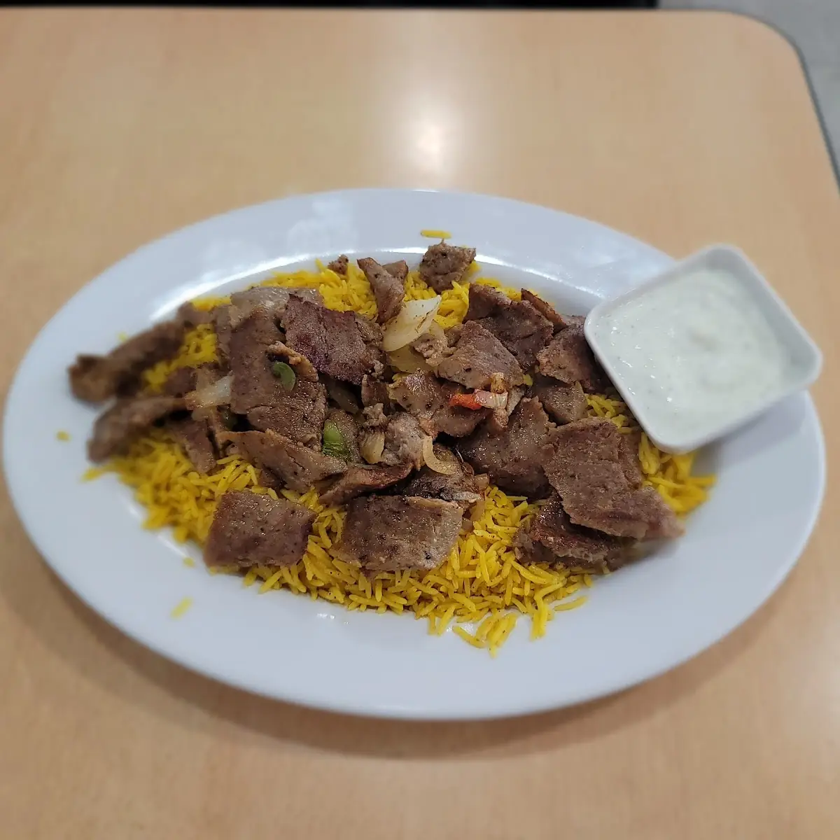 Gyro Plate with Yellow Rice
