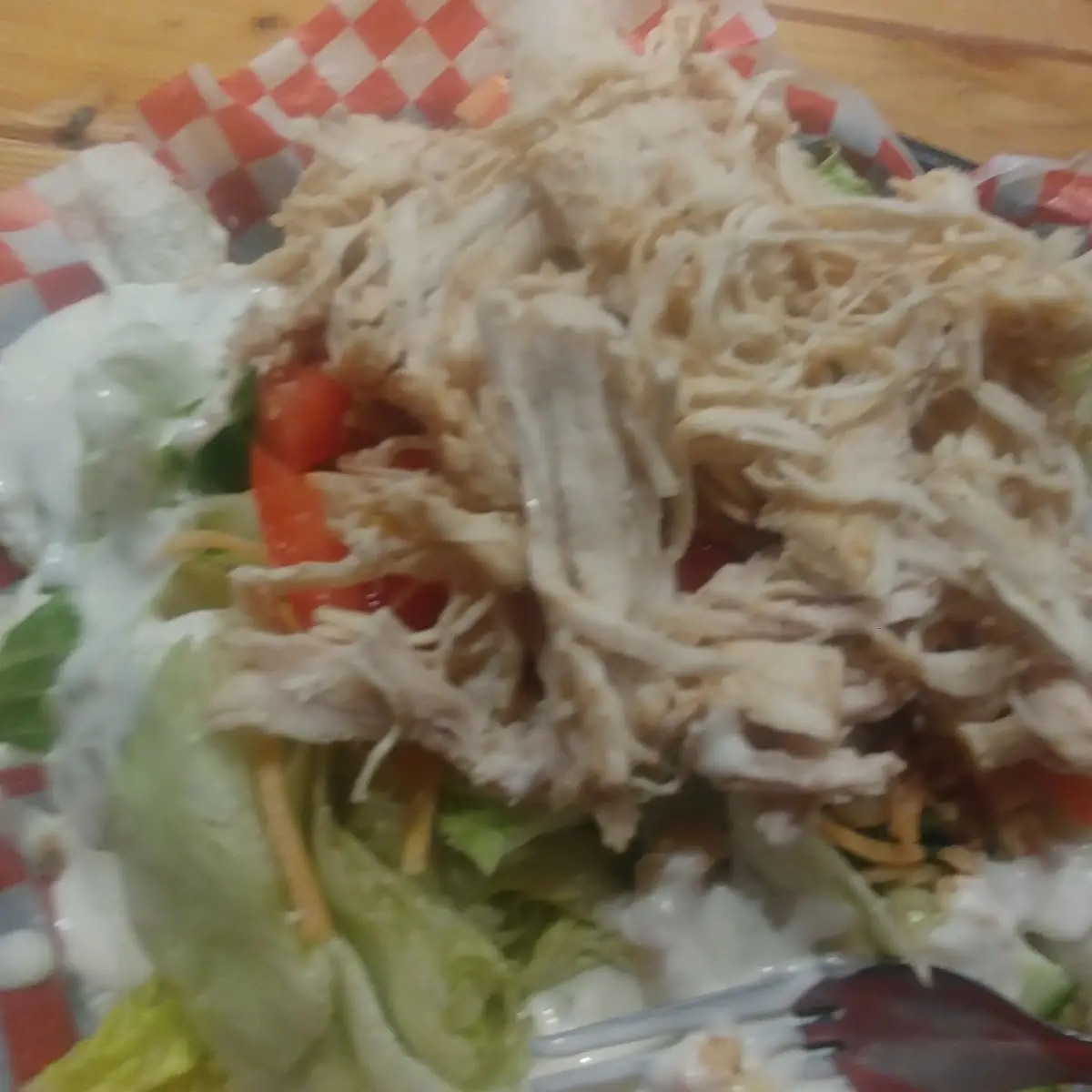 Salad with Pulled Chicken