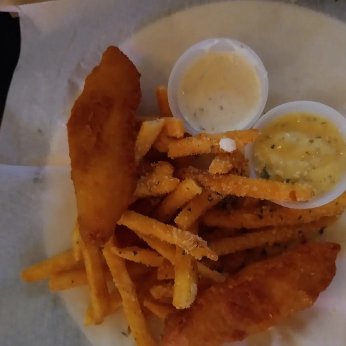 Fish Chips with Garlic Fries