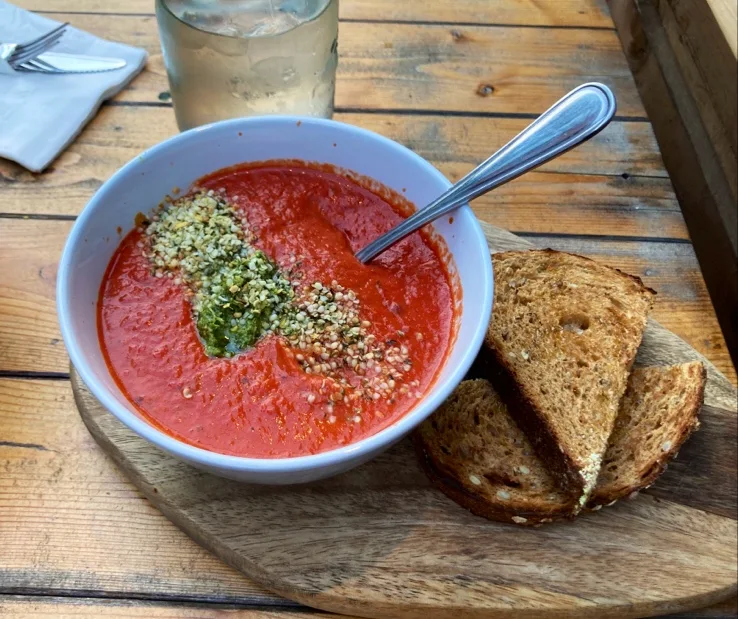 Roasted Reds Soup, HARVEST Clean Eats (Downtown Halifax)